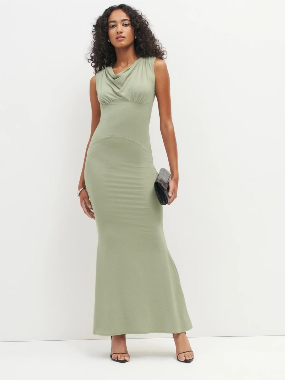 REFORMATION Seona Knit Maxi Dress Artichoke